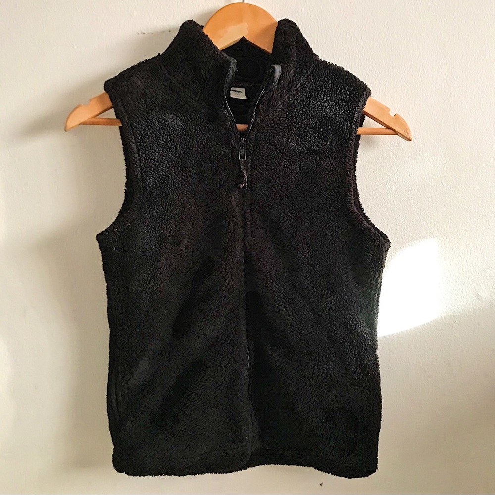 Black Sherpa Vest Youth Girls
